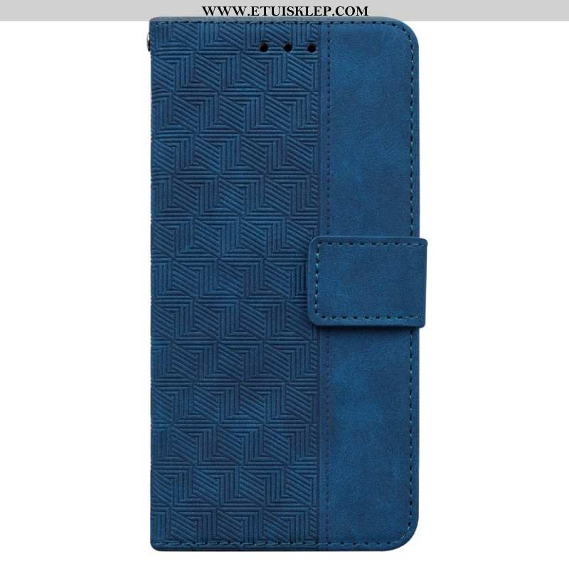 Etui Folio do Google Pixel 6A z Łańcuch Seria Tkanych Pasków